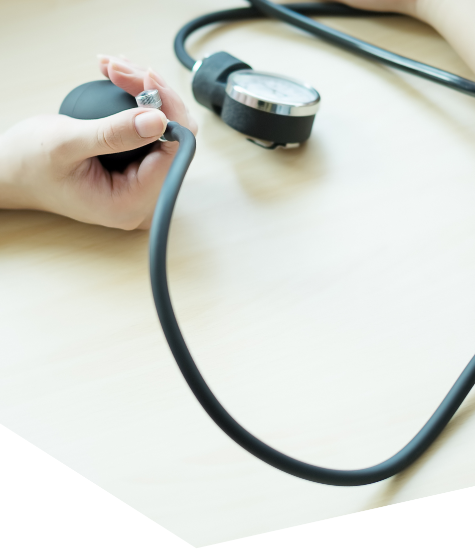 Blood pressure check as part of heart disease and chronic disease management